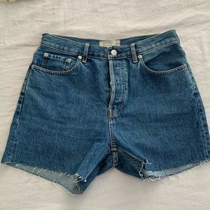 Everlane High Rise Cheeky Straight Jean Cutoffs